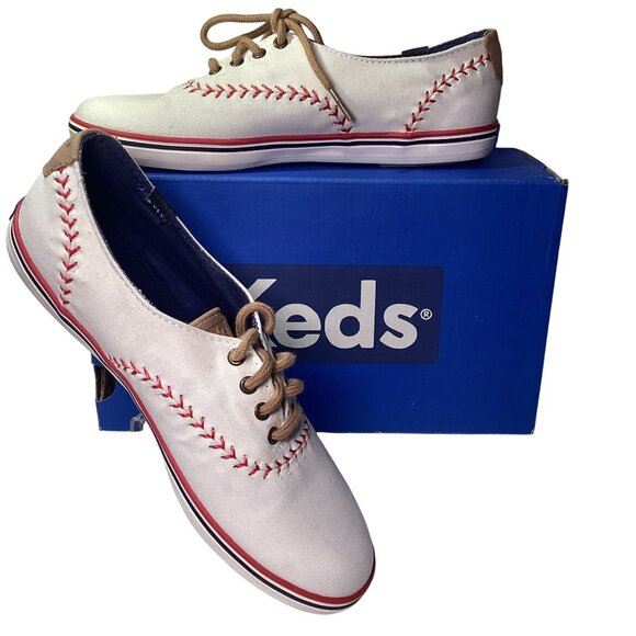 Keds Women's White Baseball Stitched CH MLB Cardinals Size 6.5 M New In Box - Picture 1 of 7
